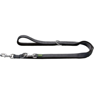 Hunter Guinzaglio da Passeggio Regolabile Maldon Nero/Grigio Riflettente 20/200
