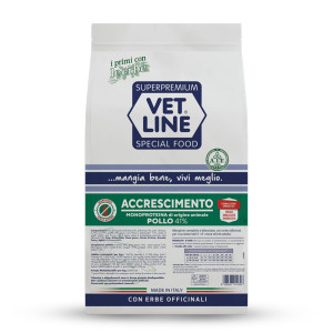 Vetline Vet Line Accrescimento Pollo Alimento Monoproteico per Cuccioli 3 Kg