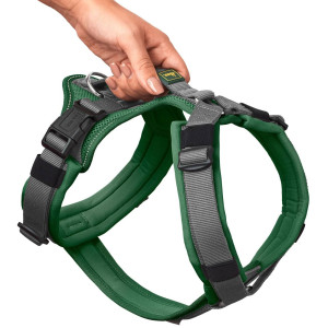 Hunter Pettorina per Cani Maldon Up Verde Scuro/Grigio Riflettente XS-S