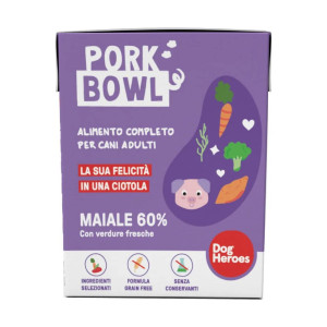 Dog Heroes Bowl Pork Maiale Cibo Fresco per Cani 390 g