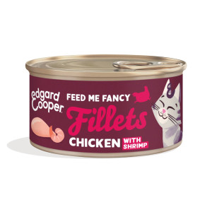 Edgard &amp; Cooper Edgard & Cooper Sfilaccetti per Gatti Adulti Pollo con Gamberetti in Brodo di Pollo 70 g
