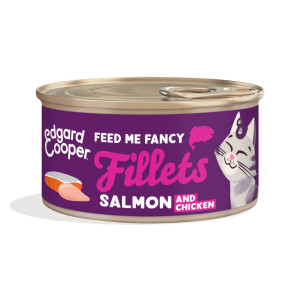 Edgard &amp; Cooper Edgard & Cooper Sfilaccetti per Gatti Adulti Salmone con Pollo in Brodo 70 g