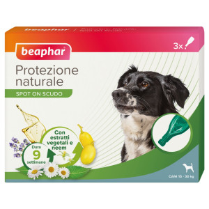 Beaphar Spot On Antiparassitario Naturale per Cani Taglia Media 3 Pipette x 2 ml