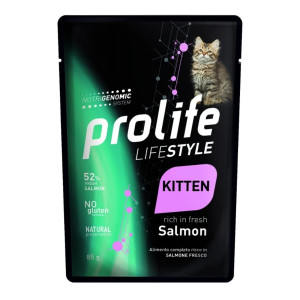 Prolife® Prolife Cat Lifestyle Kitten Salmone Umido per Gattini