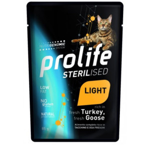 Prolife® 1 x 85 g Prolife Cat Sterilised Light Grain Free Adult Tacchino e Oca Umido per Gatti