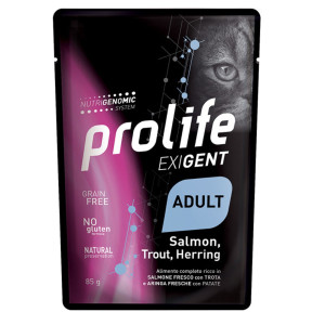 Prolife® Prolife Cat Exigent Adult Salmone con Trota e Aringa con Patate Umido per Gatti