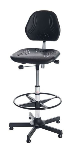 Industristol Comfort, hög med fotring