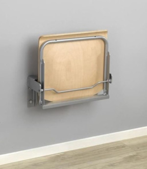 Väggfast fällbar stol, BxD 420x390 mm