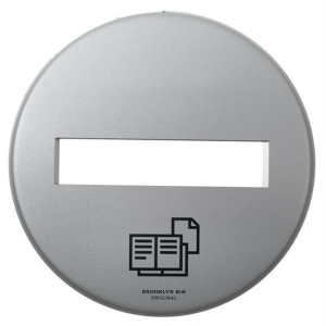 Lock till Soptunna Brooklyn Bin, rektangulärt hål papper, grå