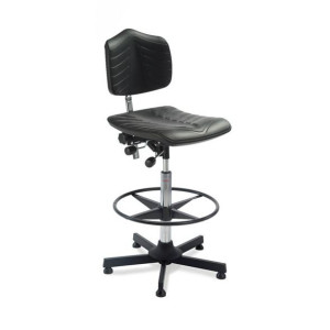 Industristol Premium, hög, med glidfot och fotring