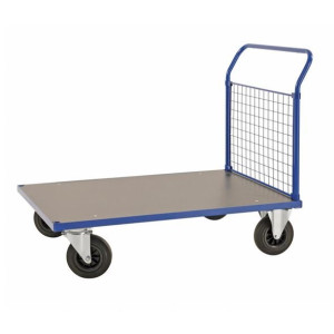 Plattformsvagn Uvan, nät, LxBxH 1083x700x1020 mm, blå, 1 gavel