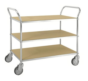 Hyllvagn Telma ESD, 4 länkhjul, 3 hyllor, LxBxH 1070 x 585 x 940 mm, 2