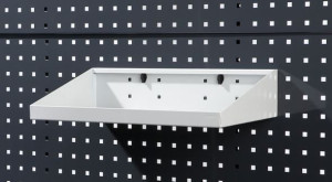 Hylla till verktygstavla Atle, ljusgrå, BxD 450 x 170 mm