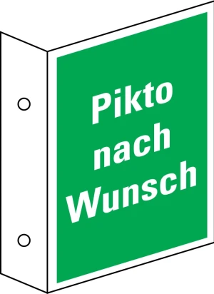 Fahnenschild, blanko, doppelseitig, Kunststoff, 150 x 150 mm 1 Stück