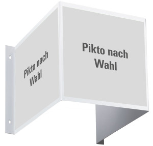 Rettungszeichen blanko 3D-Schild, Kunststoff, 200 x 200 mm, Piktogramme müssen separat bestellt werden