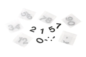Magnetziffern 0-9 aus Magnetfolie, Schrifthöhe 30 mm, 30 St./Verpackungseinheit