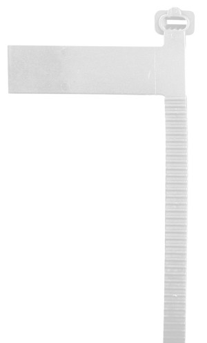 Kabelbinder mit Kennzeichnungsfeld, weiß, Kunststoff, 170 mm x 9 mm, 200 St./Verpackungseinheit
