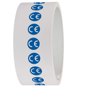 CE-Kennzeichen, RoHS konform, rund, blau-weiß, Folie selbstklebend, Ø 10 mm, 1000 St./Rolle