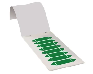 Rohrleitungseinzeletiketten zum Beschriften, grün, Folie, 17 x 75 mm, 80 St./Heft