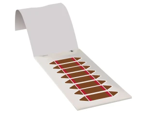 Rohrleitungseinzeletiketten zum Beschriften, braun/rot, Folie, 17 x 75 mm, 80 St./Heft
