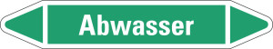 Rohrleitungsetikett: Abwasser, grün-weiß, für Rohre mit Ø 15 - 25 mm, Standardfolie, 96 x 17 mm, 8 St./Bogen