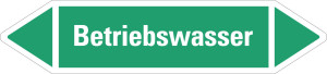 Rohrleitungsetikett: Betriebswasser, grün-weiß, für Rohre mit Ø ab 90 mm, Standardfolie, 440 x 100 mm, 2 St./Bogen
