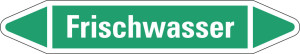 Rohrleitungsetikett: Frischwasser, grün-weiß, für Rohre mit Ø 15 - 25 mm, Standardfolie, 96 x 17 mm, 8 St./Bogen