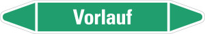 Rohrleitungsetikett: Vorlauf, grün-weiß, für Rohre mit Ø 60 - 90 mm, Standardfolie, 310 x 52 mm, 3 St./Bogen