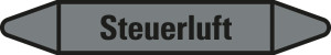 Rohrleitungsetikett: Steuerluft, grau-schwarz, für Rohre mit Ø 60 - 90 mm, Standardfolie, 310 x 52 mm, 3 St./Bogen