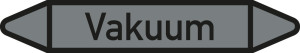 Rohrleitungsetikett: Vakuum, gemäß DIN 2403, grau-schwarz, für Rohre mit Ø 15 - 25 mm, Standardfolie, 96 x 17 mm, 8 St./Bogen