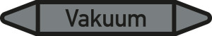 Rohrleitungsetikett: Vakuum, gemäß DIN 2403, grau-schwarz, für Rohre mit Ø 25 - 40 mm, Standardfolie, 154 x 26 mm, 5 St./Bogen
