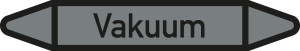 Rohrleitungsetikett: Vakuum, gemäß DIN 2403, grau-schwarz, für Rohre mit Ø 40 - 60 mm, Standardfolie, 218 x 37 mm, 5 St./Bogen