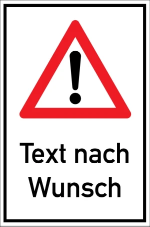 Verkehrszeichen-Kombischild Nr. 101 mit Text nach Wunsch, Aluminium reflektierend RA0, 600 x 900 mm