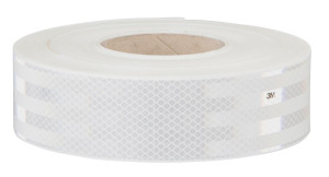 3M™ Kontur-Sicherheitsmarkierung Serie 983, ECE 104, weiß, reflektierende Hochleistungsfolie, 55 mm breit, 50 m / Rolle