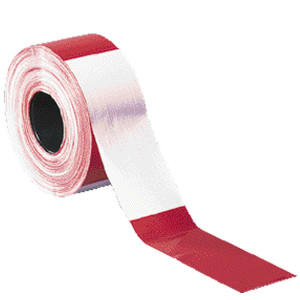 Absperrband Super, rot-weiß, 80 mm breit, 250 m/Rolle