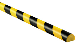 Knuffi Flächenschutzprofil Typ C, selbstklebend/zum Anschrauben, gelb-schwarz, PU-Schaum, 5000 x 40 x 30 mm, 1 Stück