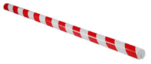 Knuffi Kantenschutzprofil Typ B, zum Aufstecken/zum Anschrauben, rot-weiß, PU-Schaum, 1000 x 40 x 40 mm, 1 Stück