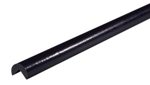Knuffi Eckschutzprofil Typ A, selbstklebend/zum Anschrauben, schwarz, PU-Schaum, 1000 x 40 x 25 mm, 1 Stück