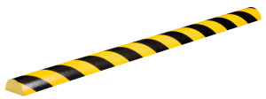 Knuffi Flächenschutzprofil Typ C+, selbstklebend/zum Anschrauben, gelb-schwarz, PU-Schaum, 1000 x 70 x 35 mm, 1 Stück