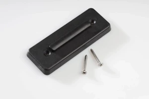 Wandclip, Gurtendoppelseitigtücke, magnetisch, schwarz, Kunststoff