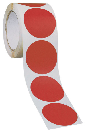 Bodenmarkierungspunkt blanko, rot, Ø 68 mm, 450 St./Rolle