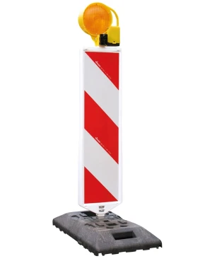 Leitbakensystem, TL- und BASt-geprüft, zum Absperren von Gefahrenstellen, rot-weiß RA1, 895 x 440 x 115 mm
