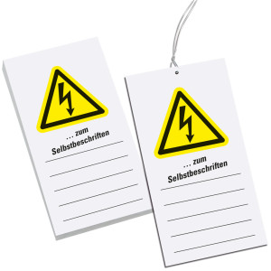 Wartungsanhänger zum Selbstbeschriften, Kunststoff inkl. Kabelbinder, 76 x 147, 10 St./Verpackungseinheit