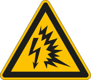Warnschild / Warnzeichen: Warnung vor Lichtbogen, RoHS konform, ISO, Folie selbstklebend, Schenkellänge 50 mm, 10 St./Bogen