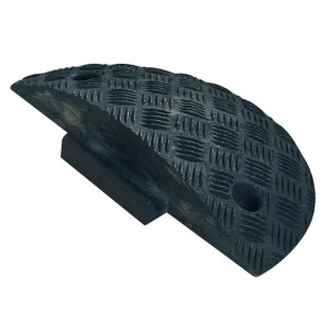 Anfangsstück für Tempo-Stopp-Schwelle, mit Nase, mit Reflektoren, Stecksystem, schwarz, Kunststoff, 420 x 250 x 75 mm
