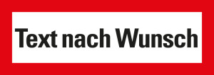 Feuerwehrzeichen mit Text nach Wunsch, Folie selbstklebend, 420 x 148 mm, 1 Stück