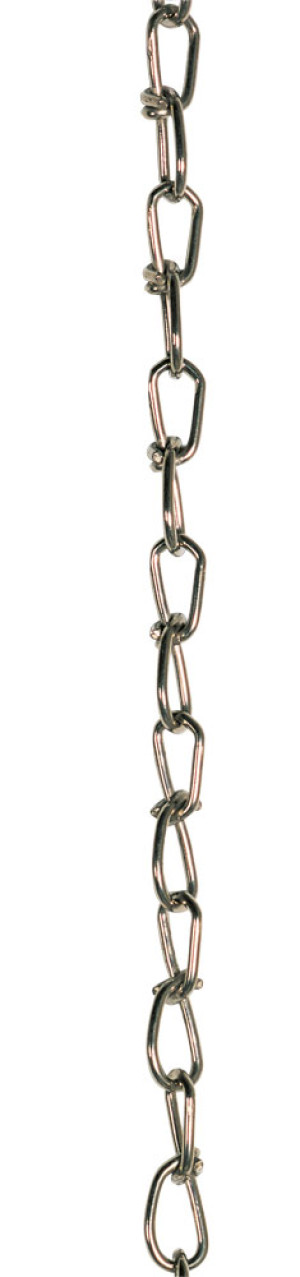 Knotenkette, DIN 5686, galvanisch verzinkt, 2 mm x 28 mm x 9 mm, Meterware
