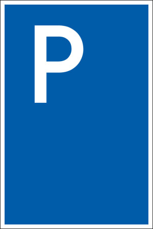 Parkplatzschild: ohne Zusatztext, Aluminium, 400 mm x 600 mm, 1 Stück