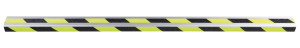Treppenkantenprofil, Rutschhemmung R10, gelb-schwarz fluoreszierend, Aluminium selbstklebend, 1000 x 31 x 53 mm, 1 Stück