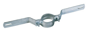 Rohrschelle R390, Stahl feuerverzinkt, für Ø 76 mm, Lochabstand 900 mm, 30 mm x 945 mm, 1 Stück